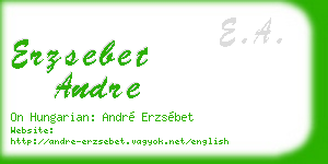 erzsebet andre business card