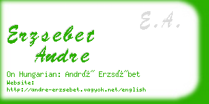 erzsebet andre business card